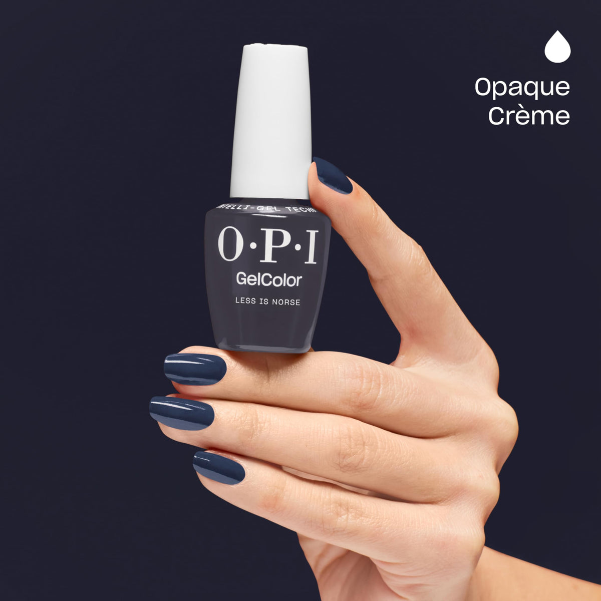 OPI GelColor Less is Norse applied on nails