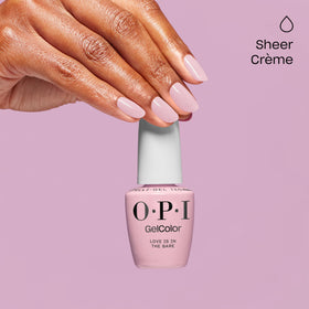 OPI GelColor Love is in the Bare applied on nails