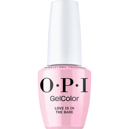 OPI GelColor Love is in the Bare sheer soft pink gel nail polish front view