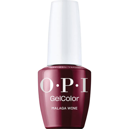 OPI GelColor Malaga Wine dark wine-red gel nail polish front view
