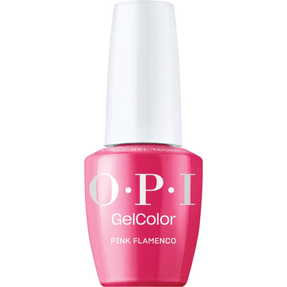 OPI GelColor Pink Flamenco nail polish bottle front view