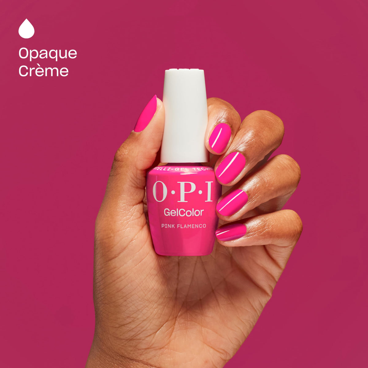 OPI GelColor Pink Flamenco packaging with description