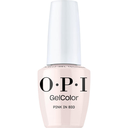 OPI GelColor Pink in Bio front view with glossy finish