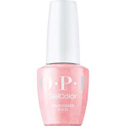 OPI GelColor Princesses Rule! pink shimmer gel nail polish front view