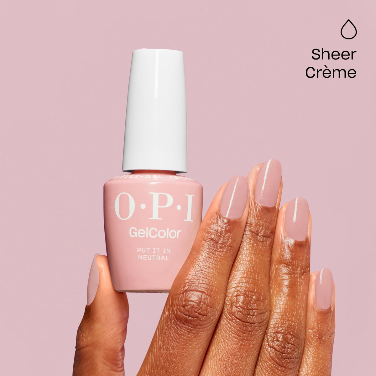 OPI GelColor Put It in Neutral applied on nails