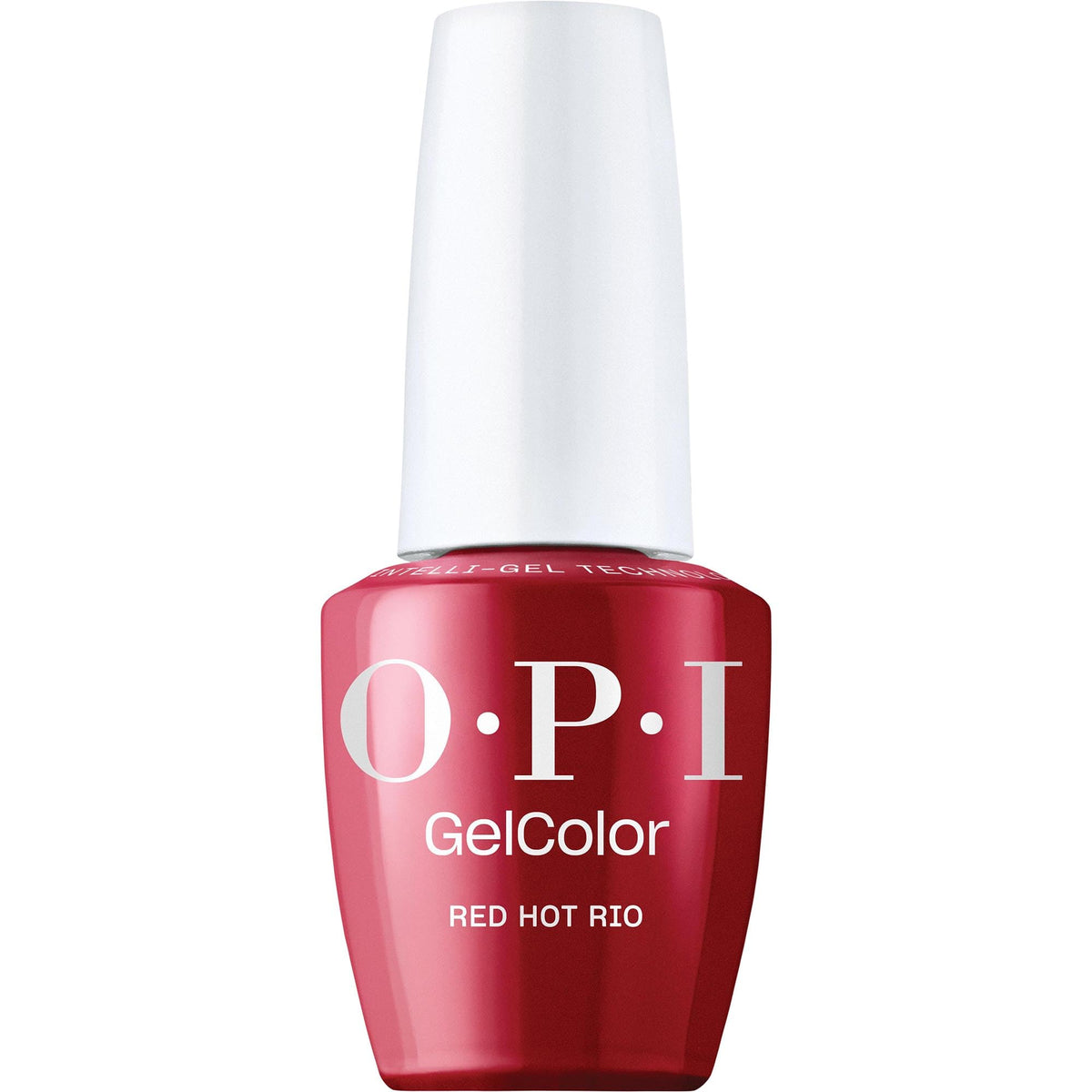 OPI GelColor Red Hot Rio front view bottle