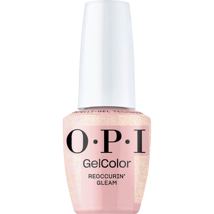 OPI GelColor Reoccurin' Gleam sheer pastel pink gel nail polish front view