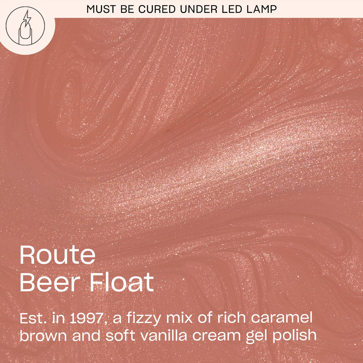 OPI GelColor Route Beer Float bottle with shimmer detail