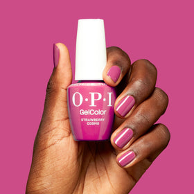 OPI GelColor Strawberry Cosmo with LED lamp