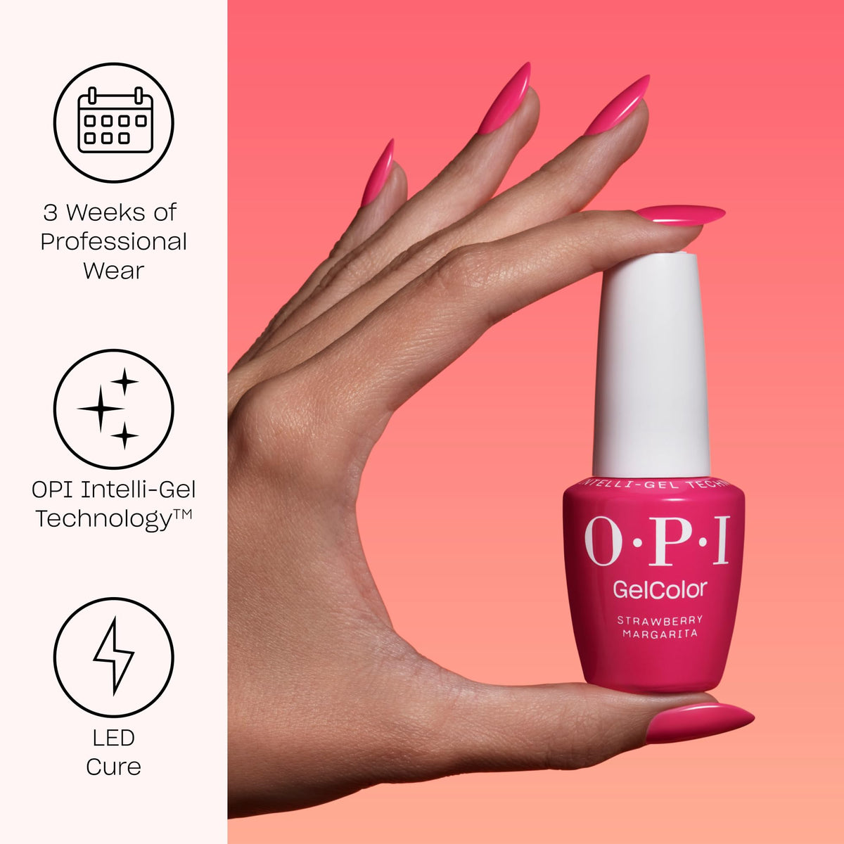 OPI GelColor Super Gloss No Wipe Top Coat bottle side view