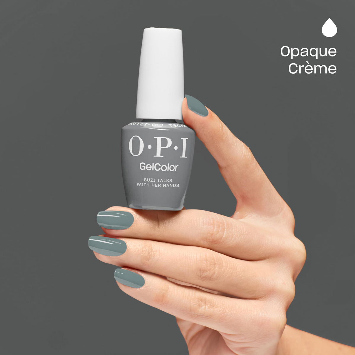 OPI GelColor Suzi Talks with Her Hands swatch on nail wheel