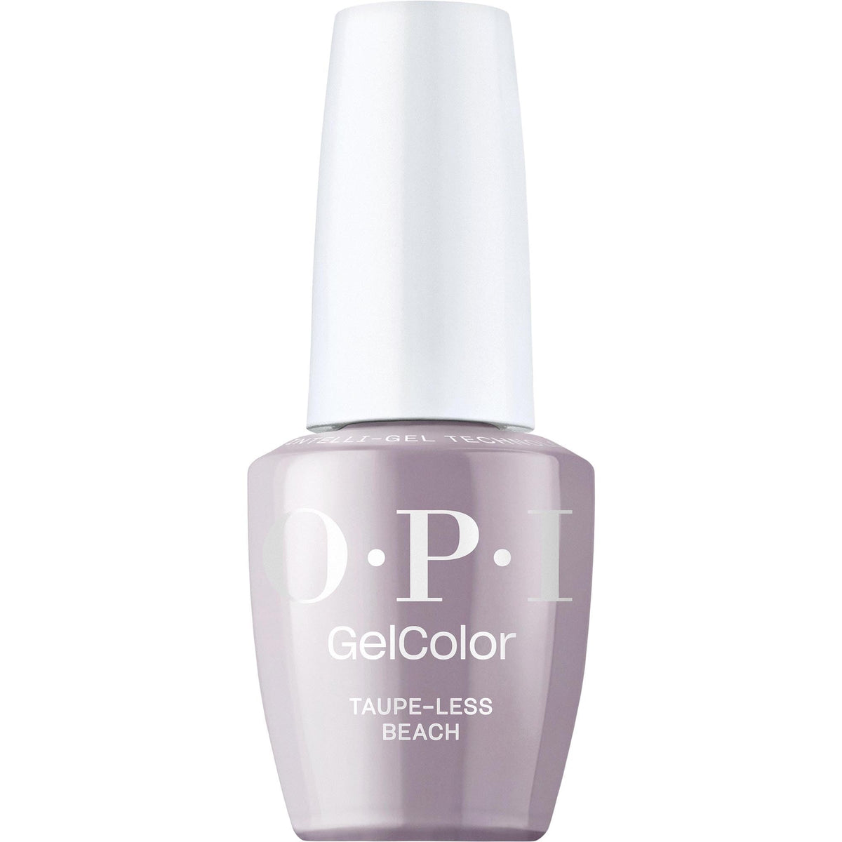 OPI GelColor Taupe-less Beach nail polish front view with soft gray lavender colour