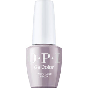 OPI GelColor Taupe-less Beach nail polish front view with soft gray lavender colour