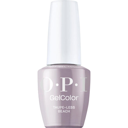 OPI GelColor Taupe-less Beach nail polish front view with soft gray lavender colour