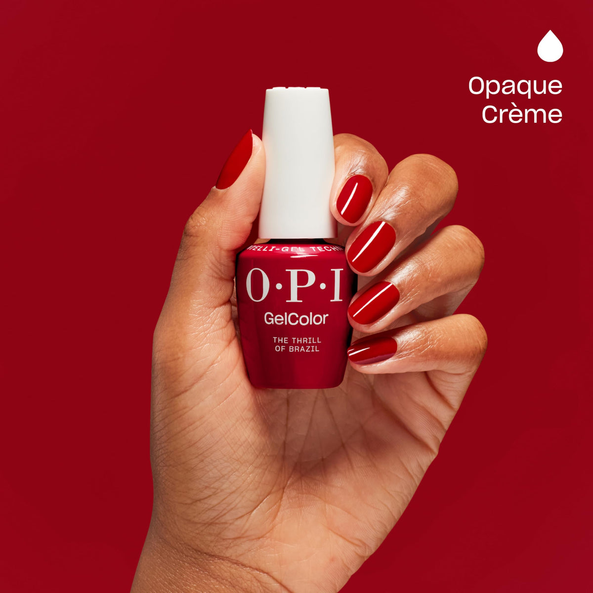OPI GelColor The Thrill Of Brazil nail polish with OPI Star Light LED lamp