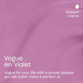 OPI GelColor Vogue en Violet bottle with label visible