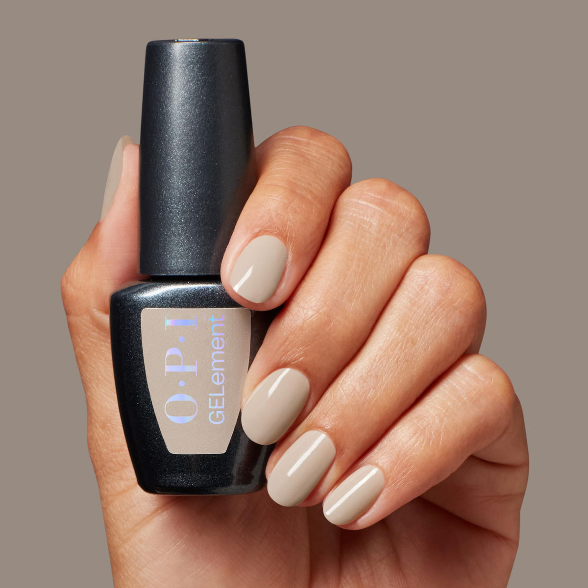 OPI GELement Espresso Martini Please gel polish application process