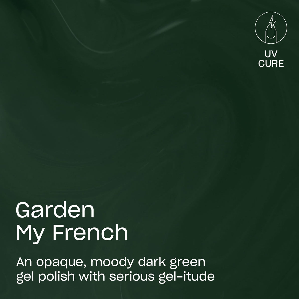 OPI GELement Garden My French dark green gel nail polish bottle side view