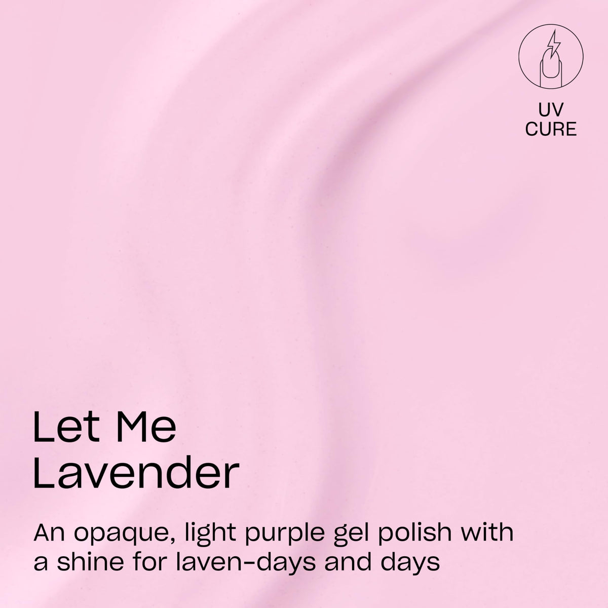 OPI GELement Let Me Lavender gel nail polish bottle with label