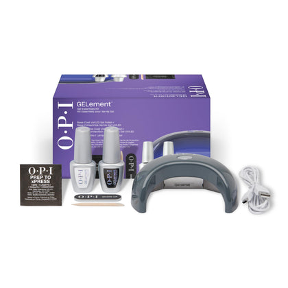 OPI GELement Starter Essentials Kit front view with LED curing lamp