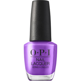 OPI Glowin' on Vacay nail lacquer front view with bright purple colour