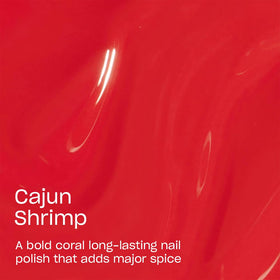 OPI Infinite Shine Cajun Shrimp nail polish application on nails