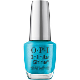 OPI Infinite Shine MillenniYUM bright blue metallic nail polish front view