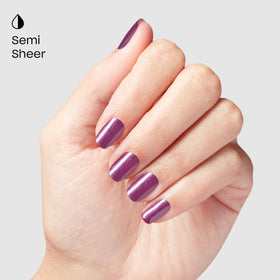 OPI Infinite Shine My Berry Janes nail polish application on nails