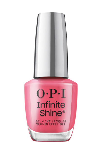 OPI Infinite Shine Strawberry Margarita nail polish bottle front view