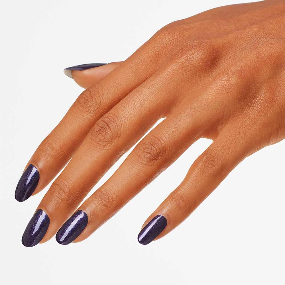 OPI Ink Nail Lacquer on nails with shiny finish