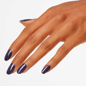 OPI Ink Nail Lacquer on nails with shiny finish