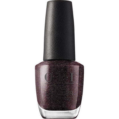 OPI My Private Jet Nail Lacquer front view with dark black shimmer