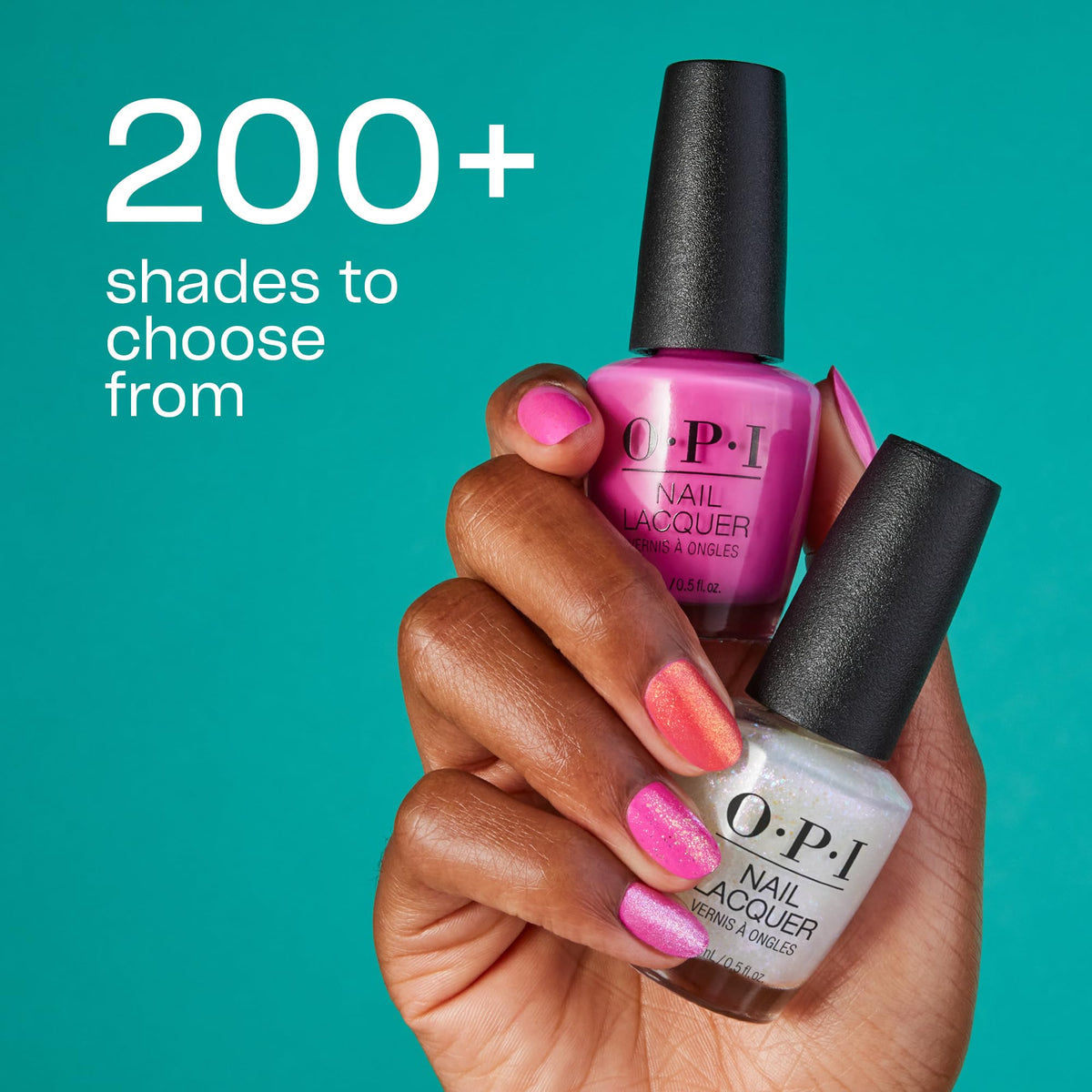 OPI Nail Lacquer Baby, Take a Vow 15ml polish on a manicure table
