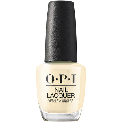 OPI Nail Lacquer Blinded by the Ring Light soft yellow crème bottle front view