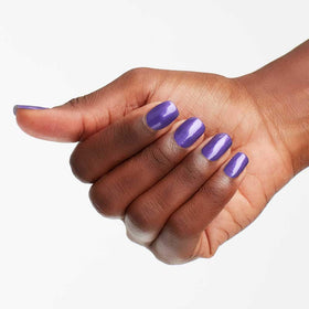 OPI Nail Lacquer bottle with dark purple shimmer