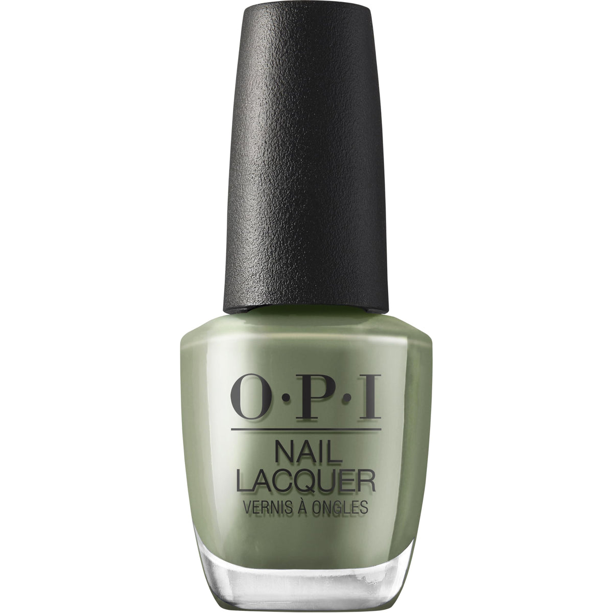 OPI Nail Lacquer Cargo All Out opaque cool army green nail polish front view