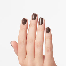 OPI Nail Lacquer Cliffside Karaoke application on nails
