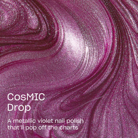 OPI Nail Lacquer CosMIC Drop dark pink metallic polish on nails
