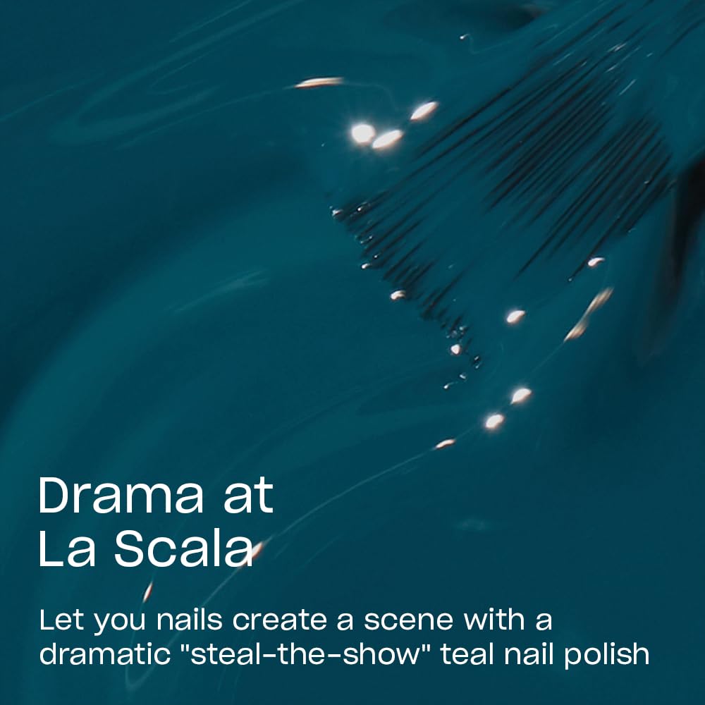 OPI Nail Lacquer Drama at La Scala dark blue polish bottle