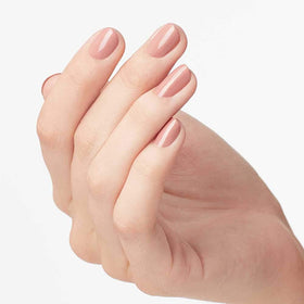 OPI Nail Lacquer Dulce de Leche nail polish brush close-up