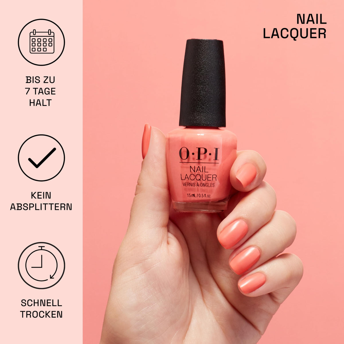 OPI Nail Lacquer Dulce de Leche packaging with product details