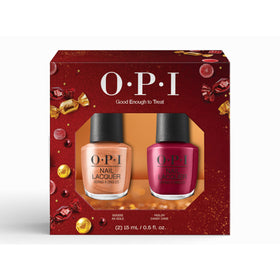 OPI Nail Lacquer Duo Pack featuring Goodie as Gold and Feelin' Candy Cane