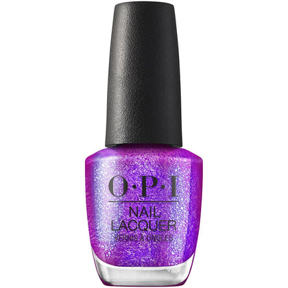 OPI Nail Lacquer Feelin’ Libra-ted front view with bright purple shimmer