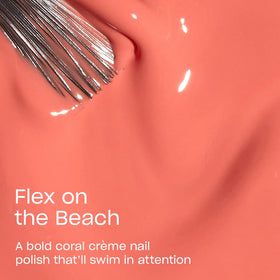 OPI Nail Lacquer Flex on the Beach nail polish swatch on nails