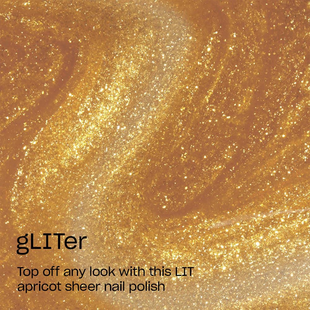 OPI Nail Lacquer gLITter bottle showing bright orange colour