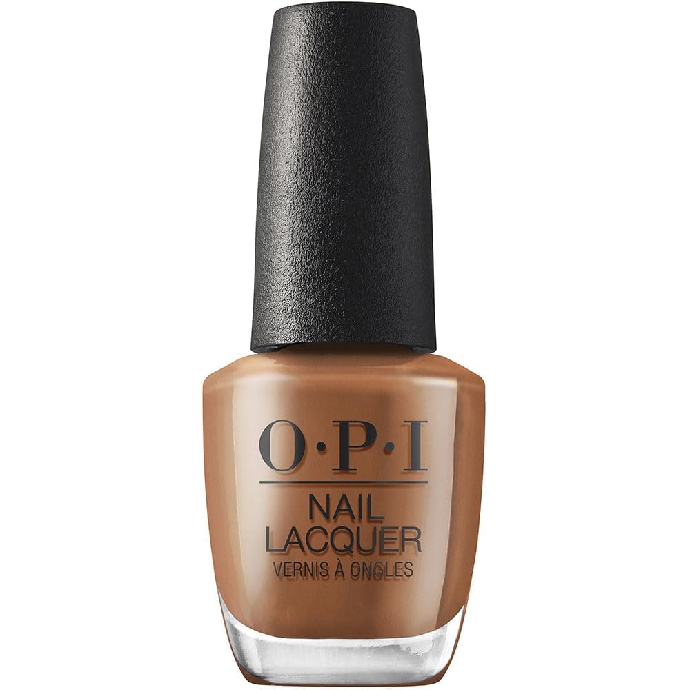 OPI Nail Lacquer Material Gowrl dark brown crème polish front view