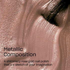 OPI Nail Lacquer Metallic Composition sheer light pink brush close-up