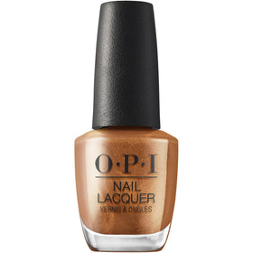 OPI Nail Lacquer Millennium Mocha dark brown metallic polish front view