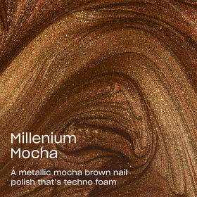 OPI Nail Lacquer Millennium Mocha on nails with high-shine finish