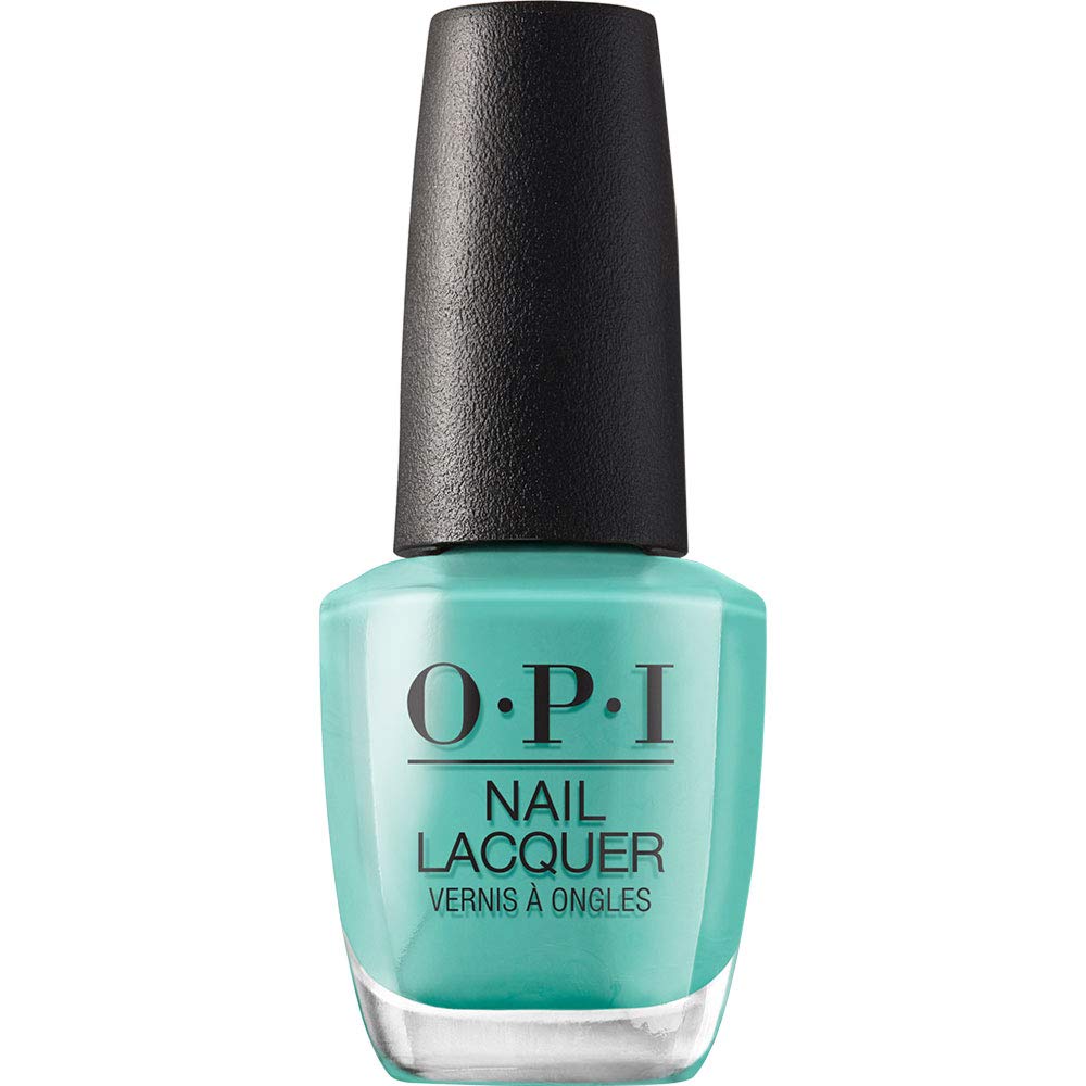 OPI Nail Lacquer My Dogsled is a Hybrid bright green nail polish front view